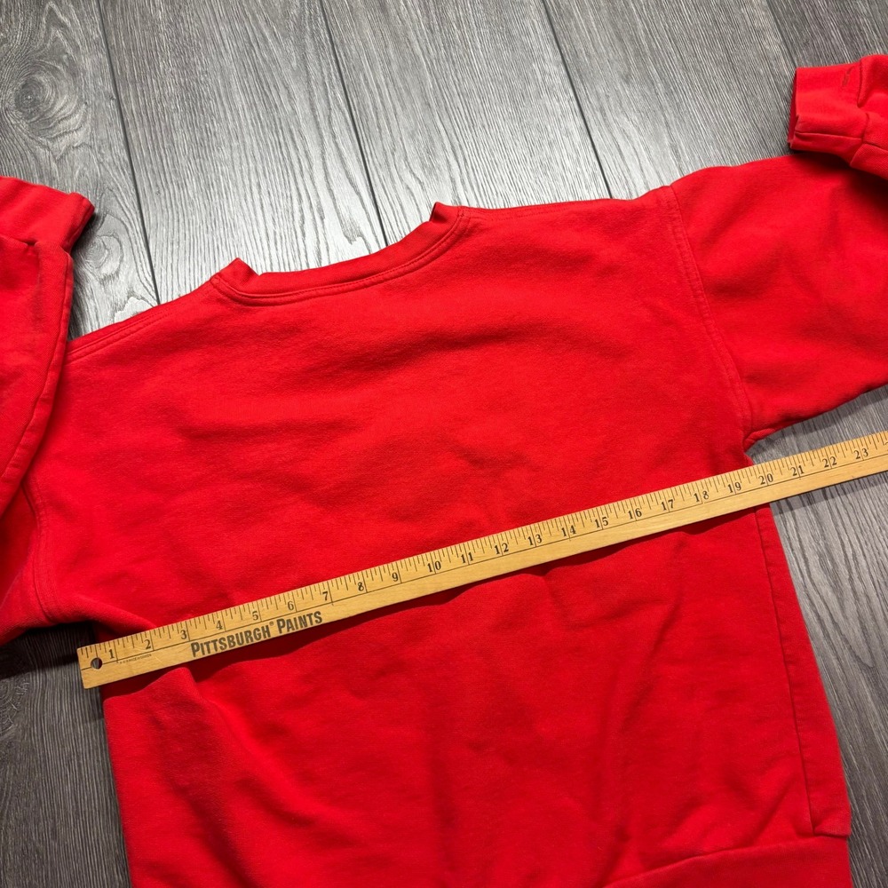 Vintage Let It Snow Red Cabin Small Graphic Crewneck Sweatshirt Limited Edition - Picture 7 of 8